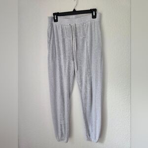 Free People Initmately Plush fleece lounge pants, light grey, Size small